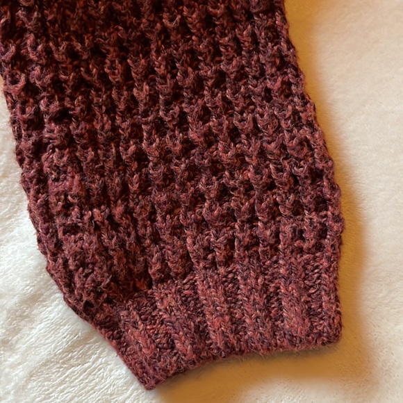 AMERICAN EAGLE Chunky Knit Cardigan Burnt Orange - Picture 4 of 5